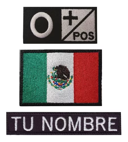 Mexico Paquete 3 Parches Bordados Bandera Sangre Coser | MercadoLibre