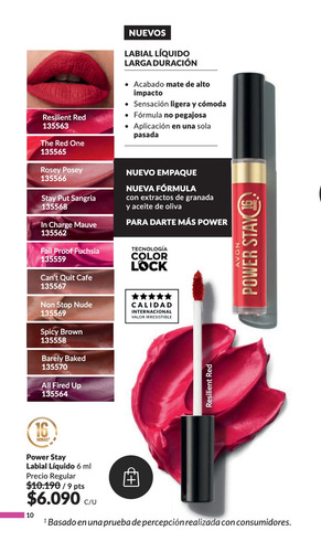 Power Stay - Labial Líquido - Avon