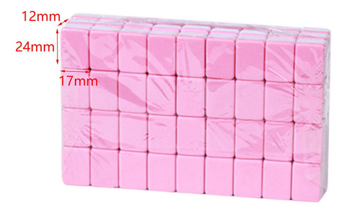 Juego De Mahjong De Viaje Portátil Con Regla, 2 Dados, Rosa