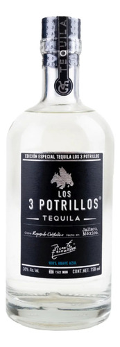 Pack De 6 Tequila Los 3 Potrillos Reposado Cristalino 750 Ml