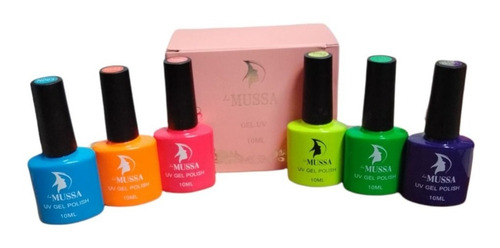 Mussa Colección De 6 Esmaltes De Gel Uv N