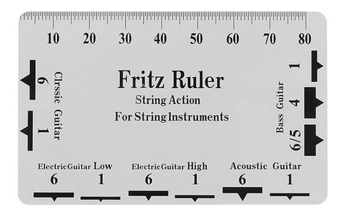 Guitarra Corda Calibre De Ação Corda Passo Régua Cartão