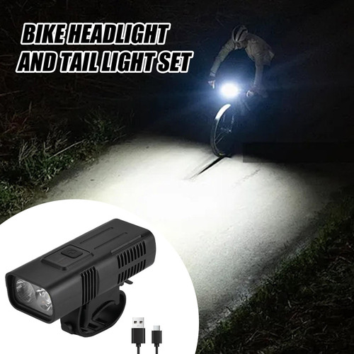Luz De Bicicleta Recargable Linterna De Bicicleta Brillante