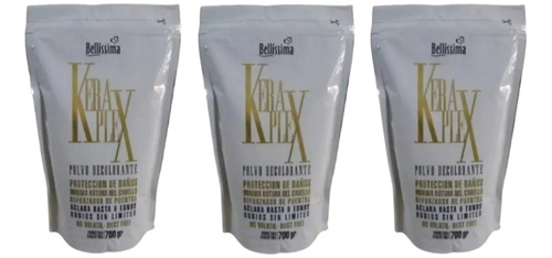 Polvo Decolorante Profesional Keraplex Bellissima 700 Gr X 3