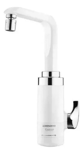 Canilla Electrica Lorenzetti Essence Cromada 5500w Grifo Acabado Cromado Color Blanco