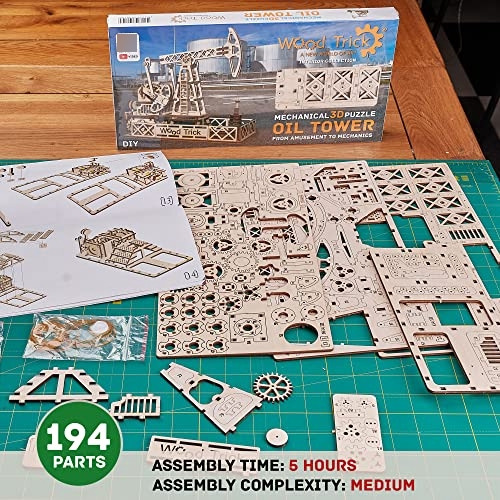 Wood Trick Oil Derrick Rig Toy - Bomba De Aceite Jack Modelo