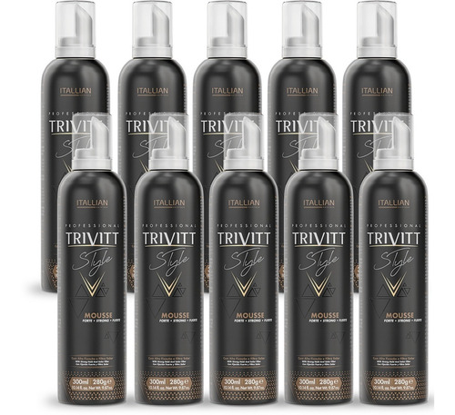 Imagem 1 de 5 de Kit 10 Unidades Mousse Trivitt Style Itallian 300ml