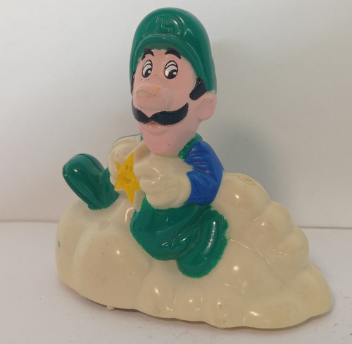 Luigi With Star 1989 Figura Mini Nintendo Mario Bros 80s