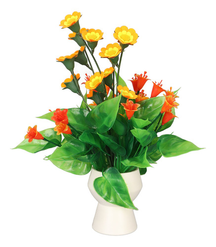 Peces De Simulación De Decoración De Flores Artificiales Par