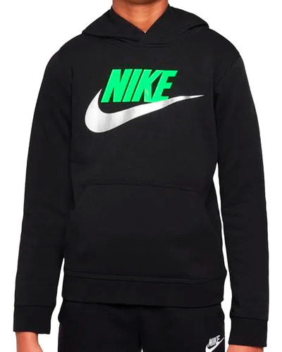 Hoodie Nike Sportswear Club Fleece Para Niño-negro