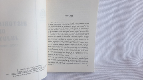 Historia De Jujuy Emilio Bidondo Plus Ultra
