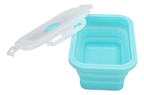 Recipiente De Silicona Azul Para Almacenamiento De Alimentos