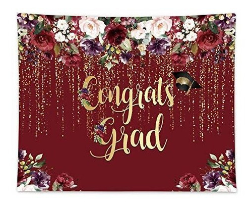 Funnytree 7x5ft Felicitaciones Fiesta Grad Backdrop 2fp7e