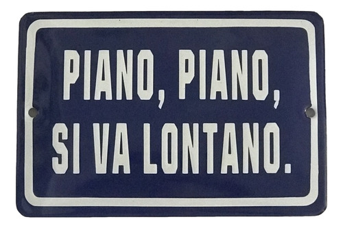 Placa De Metal Esmaltado - Piano, Piano