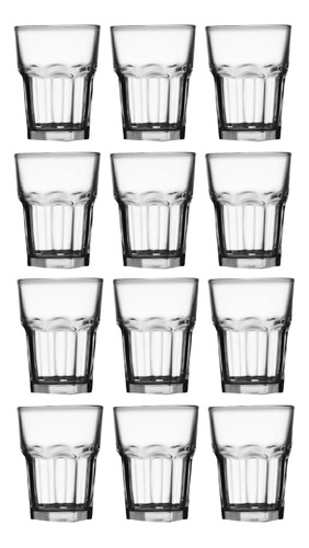 Vasos Tequilero Cortos Vidrio  Set 12 Shot 