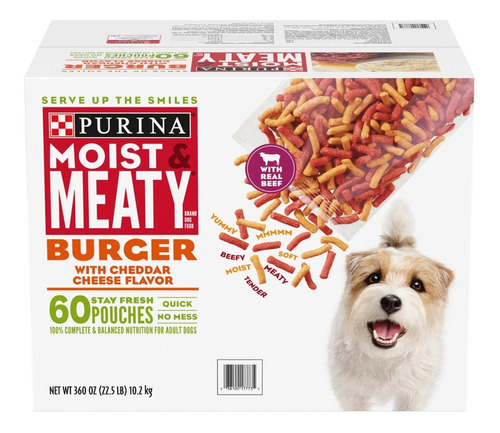 Purina Moist & Meaty Alimento Perro Hamburguesa Importado