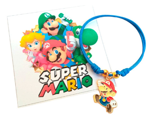 Recuerdos 35 Pulseras Para Fiesta Mario Bros, Peach, Luigi