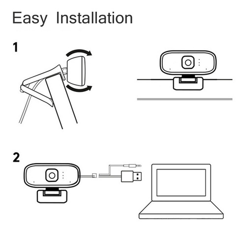 Câmara Webcam Usb Pc Hd720p Mic 360° Áudio De Vídeo Ajus