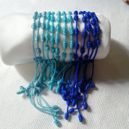 Imagen 8 de 10 de Denarios, Decenarios Pulsera En Hilo Terlenca Para Recuerdos