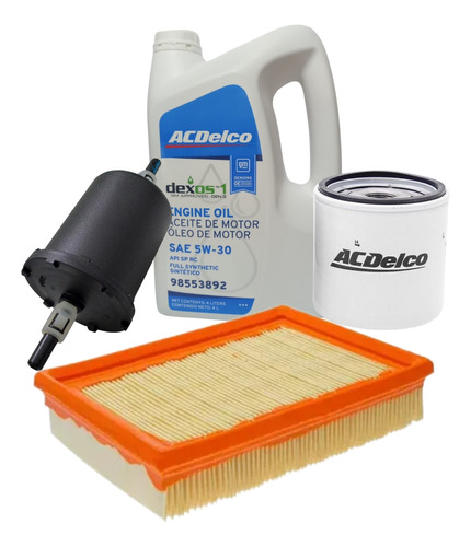 Kit 3 Filtros + Aceite Acdelco Sinte Chevrolet Celta Y Fun