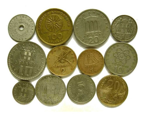 Grecia Gran Lote D Monedas Antiguas En Dracmas Vea Las Fotos