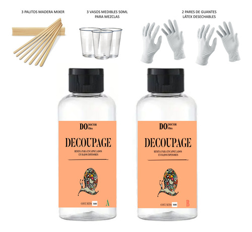 Resina Decorativa Gemelos 1 Lt P/ Cuadros Encapsulados