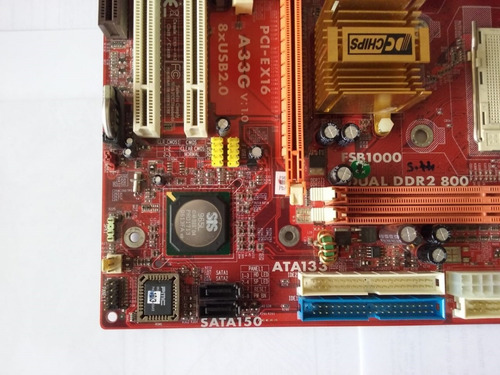 Mother Board A33g Fsb1000 Am2 Dual Ddr2 800 Defeito 13125
