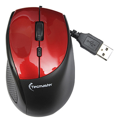 Mouse Cableado Dpi Ajustable Tm-mo360 Rojo - Crazygames