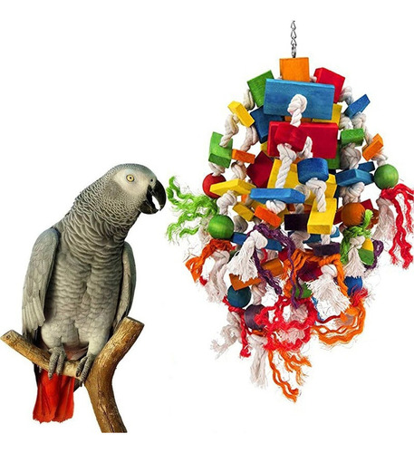 Parrot Big Bird Masticar Bloques De Papilla De Juguete