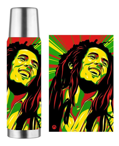 Vinilo Decorativo Para Termo - Bob Marley - 27cm X 27cm