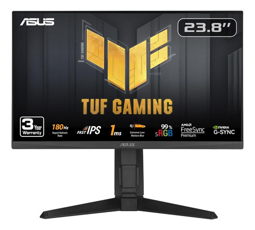 Monitor Gamer 24 Asus Tuf Gaming Full Hd 180hz Vg249ql3a Negro