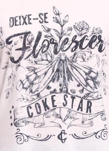 Imagem 2 de 4 de Camiseta Coca-cola Original Básica Estampa Floral 345200127