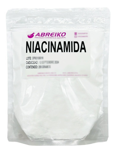 Niacinamida Usp Vitamina B3 Uso Cosmetico 250 Gramos