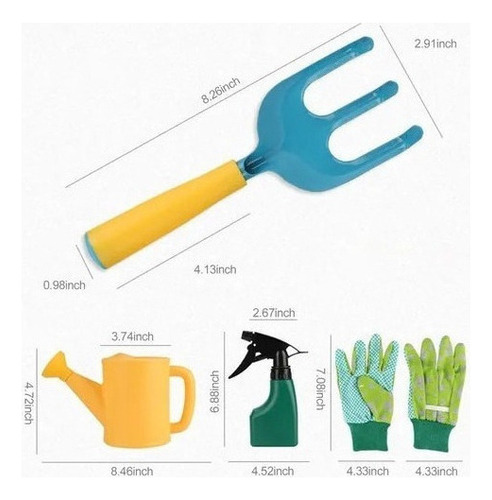 Juego De Herramientas De Jardinería For Niños De 8 Piezas