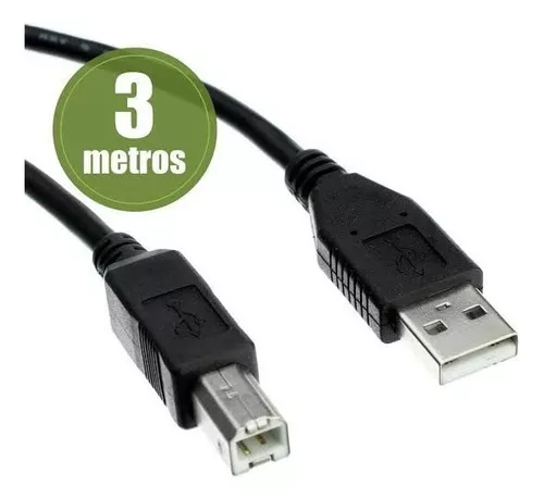 Cable Impresora Usb 2 Metros Compatibl Hp Epson Multifuncion
