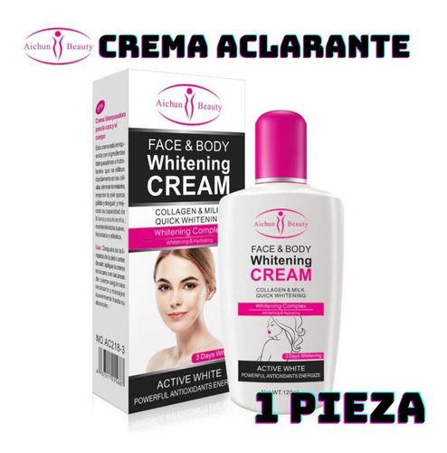 Crema Aclarante Aichun Cara Y Cuerpo Leche Y Colageno