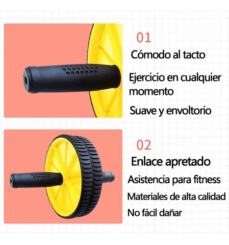 Rueda Abdominal Genérica Abdominal Wheel 2 Ruedas Antidesliz