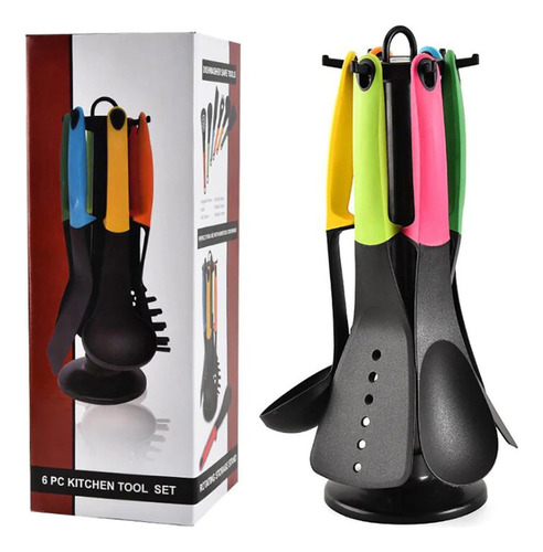 Juego Cocina 6 Piezas Cuchara Escurridor Ideal Regalo