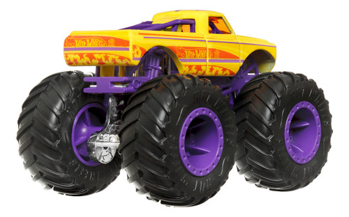 Monster Trucks Hot Wheels Color Shifters Pure Muscle- Mattel Color Naranja