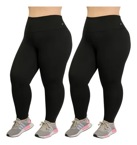Kit 2 Legging Térmica Plus Size Inverno Peluciada Flanelada
