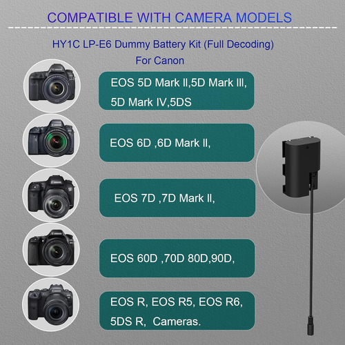Adaptador Ack-e6 Para Cámaras Canon Eos R Y Compatibles
