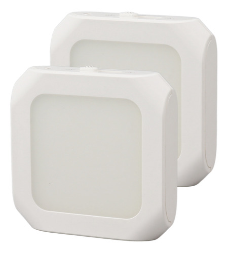 Sensor Led Nocturno Enchufable, 2 Unidades, Regulable Automá