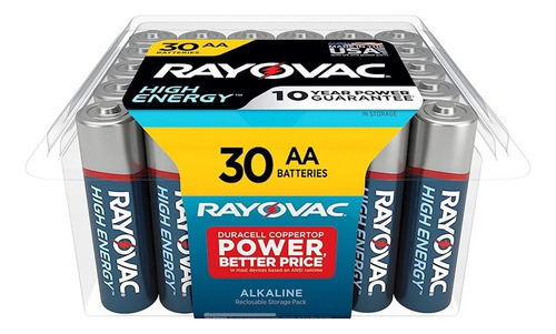 Rayovac High Energy - Baterias Alcalinas Aa, Paquete De 12