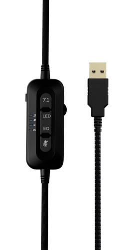 Imagen 4 de 10 de Auriculares Gamer Vsg Singularity Negros Usb Rgb Pc Streamer