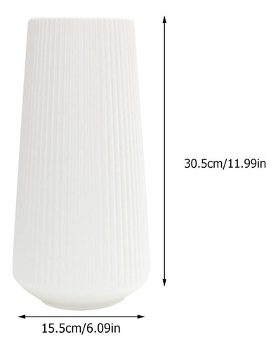 Ganazono White Ceramic Plástica Jarrón De Plástico Blanco De Blanco.