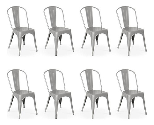 Conjunto 8 Cadeiras Tolix Iron - Design