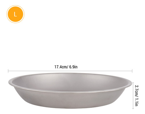 Vajilla De Camping Ti Plate Para Barbacoa Y PĂcnic, 5 Unidad