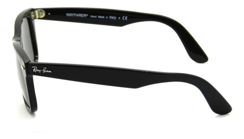 Imagen 2 de 2 de Anteojos de sol Ray-Ban Wayfarer Ease Standard con marco de injected color gloss black, lente green de cristal clásica, varilla gloss black de injected - RB4340