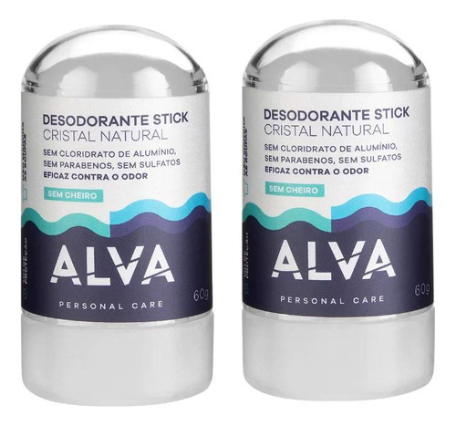 Kit Mini Desodorantes Cristal Casal Alva 60g