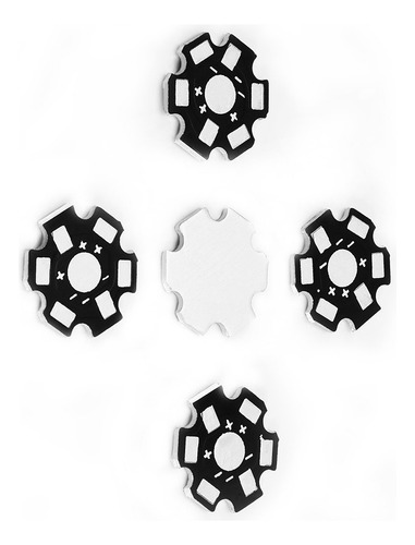 20 X Disipador Led Estrella Smd 1w 3w 5w Aluminio 2-pin